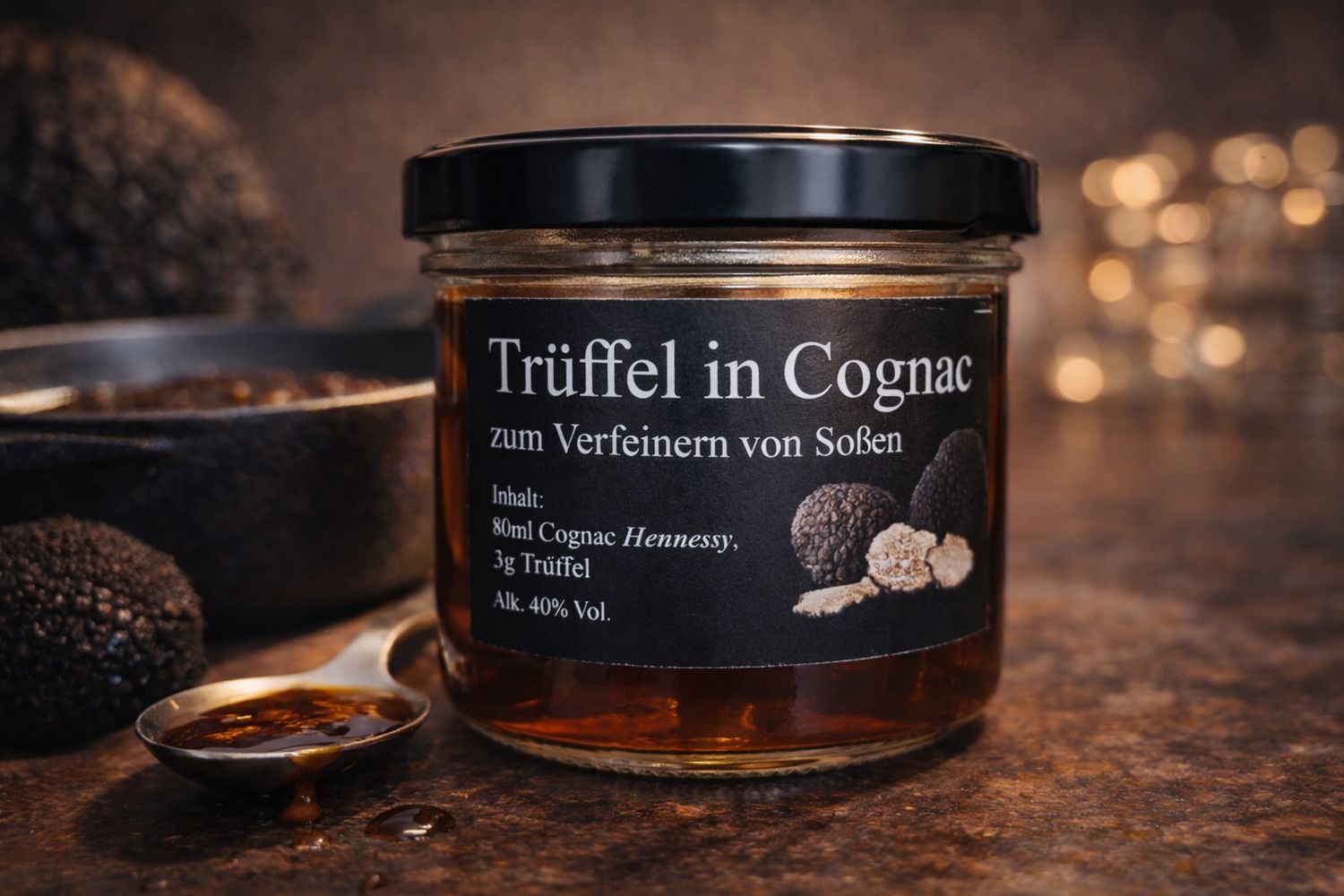 30g schwarzer Trüffel in Cognac